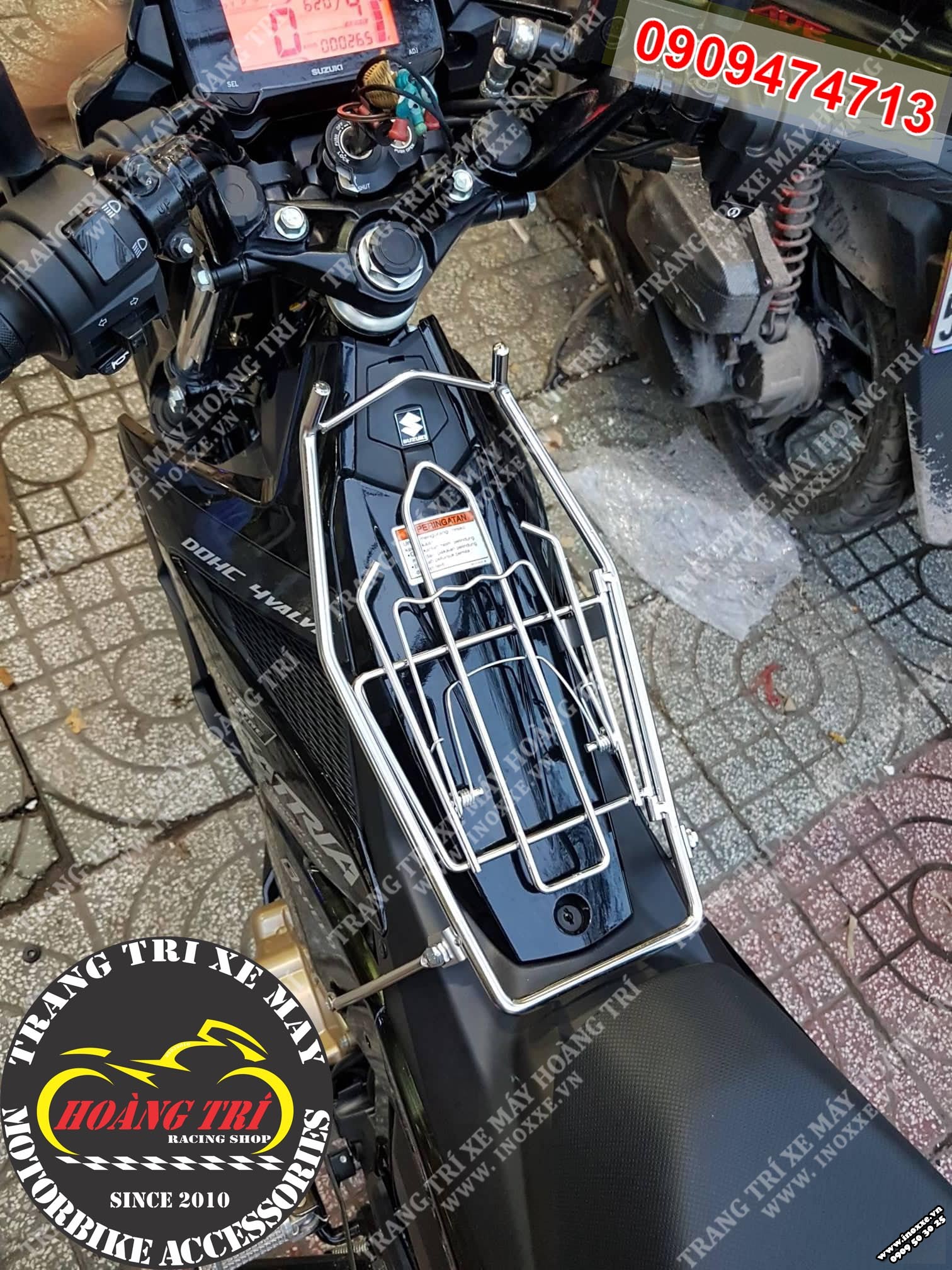 Baga Inox 10 ly gắn Suzuki Raider Fi và Satria Fi